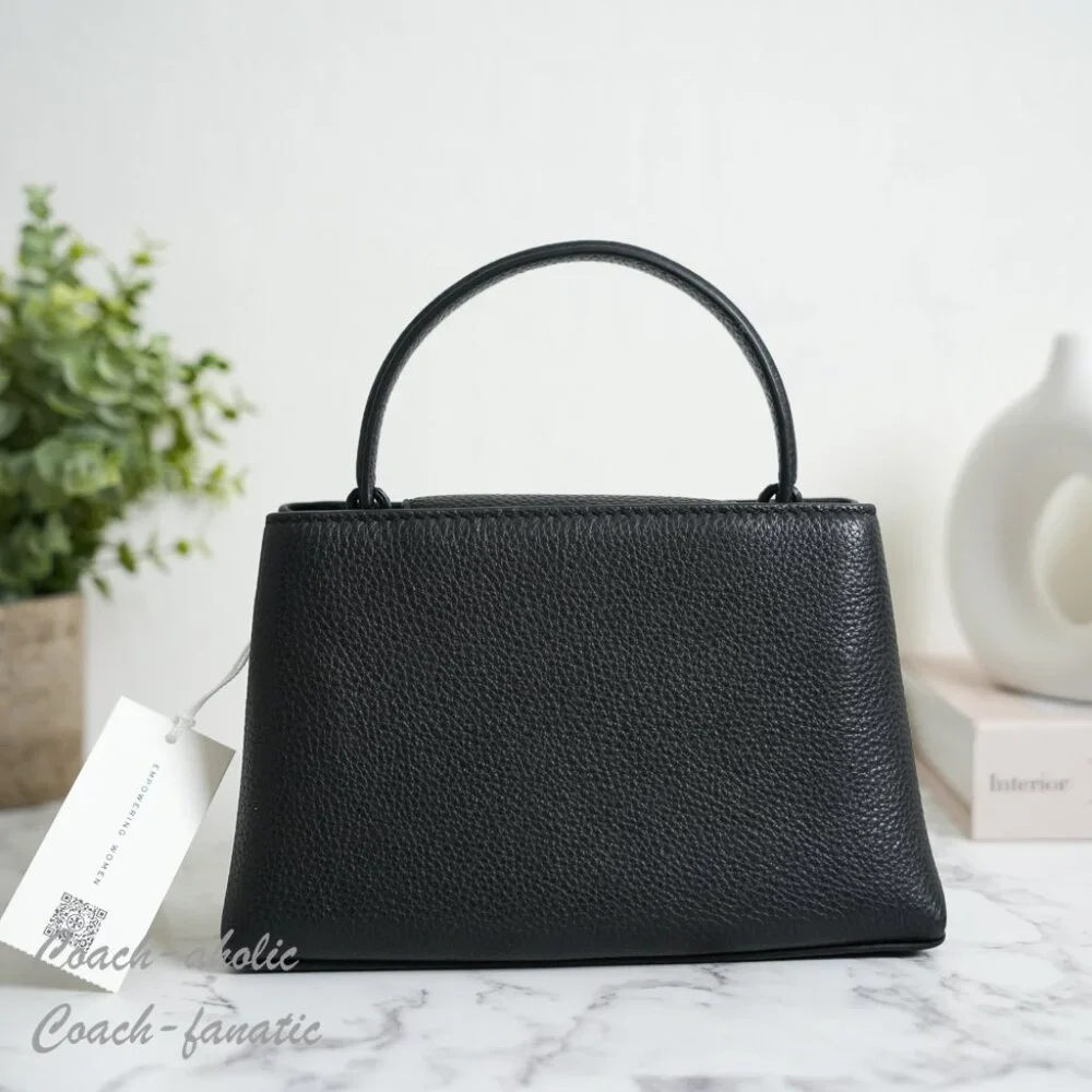 NWT Tory Burch Britten Leather Mini Satchel Crossbody & Wallet in Black *SET*